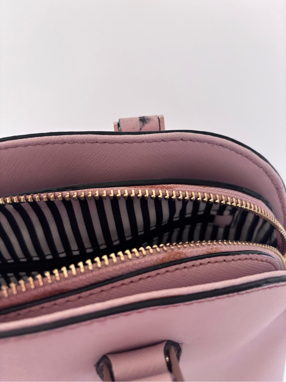 kate spade Blush Pink Saffiano Dome Satchel with Gold Hardware - Picture 5 of 6